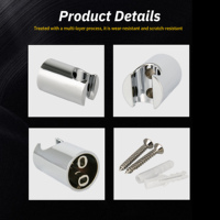 Support de Douche Multifonctionnel en Plastique Chromé Style Moderne pour Douchettes à Main et Robinets de Bidet de Salle de Bain