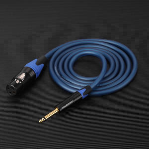 Cable XLR de 6.35mm a XLR hembra, chapado en oro, para audio y video, con blindaje trenzado, para uso en audio y video. - Product Image 1