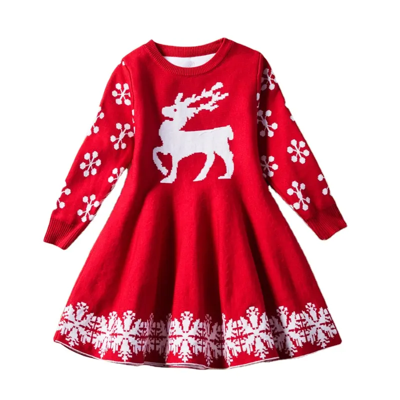Giáng Sinh Màu Đỏ Cô Gái Ăn Mặc Cô Gái Dài Tay Đảng Dresses Mùa Thu Trẻ Em Kids Dresses Cho Cô Gái Mặc Giản Dị Quần Áo Bé 8 Năm