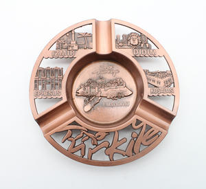 Cenicero de Cobre Metálico 3D Grabado con Diseño de Turquía, Izmir, Didim, Kusadasi, Efezus, para Cigarrillos, Souvenir de Turquía, Económico - Product Image 2