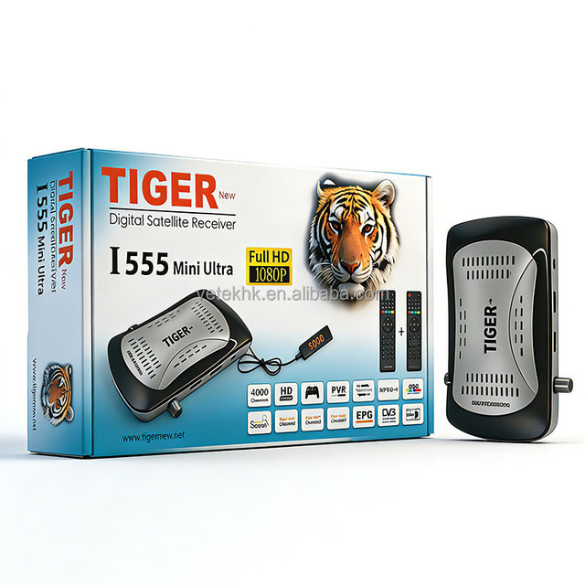 HD DVB-S2 Satellite Receiver Digital Plastic Set Top Box Tiger Decoder 1080P USB WiFi Support 12 Months Warranty GX6605S for