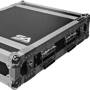 SATAC2U Heavy Duty 2 Space ATA Rack Case 2U Vertical PA DJ Amplifier Flight Case Carton Customized Logo Coin Collection 3 Years