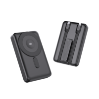 Power Bank 10000mAh Nouvelle ABS PC Support en alliage de zinc Câble intégré Banque d'alimentation de voyage portable légère
