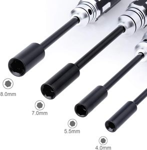 Jeu de tournevis hexagonaux en acier allié pour voiture RC/bateau/<span class=keywords><strong>hélicoptère</strong></span>/drone 4.0/5.5/7.0/8.0mm, couple élevé <span class=keywords><strong>et</strong></span> résistant à l'usure - Product Image 3