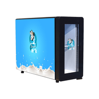 Meisda SC08E Nevera Exhibidora de 8L con Puerta de Vidrio Redonda para Café, Leche y Mini Bar en Venta