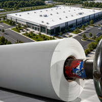 Membrane de toiture TPO 1,8 mm 2 m résistante aux UV, étanchéité de toiture usine, soudée à chaud, pour projets commerciaux