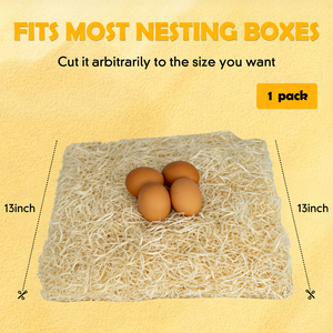 Almohadillas de Fibra de Madera Natural para Nidos de Gallinas, 13"x13", 1 Paquete – Forros para Cajas de Nido para Gallinas Ponedoras, Protección de Huevos - Product Image 2