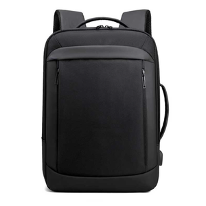 Black Waterproof Laptop Backpack Business Travel Bag with USB Port <b>Large</b> Capacity Computer <b>Rucksack</b> for Office School - Product Image 1