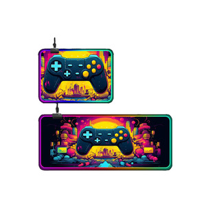 Tapis <span class=keywords><strong>de</strong></span> Souris Gaming Motif Manette <span class=keywords><strong>de</strong></span> Jeu, Grand Tapis <span class=keywords><strong>de</strong></span> Souris Gamer, Tapis <span class=keywords><strong>de</strong></span> Clavier pour <span class=keywords><strong>Ordinateur</strong></span> Portable et <span class=keywords><strong>Bureau</strong></span>, Tapis <span class=keywords><strong>de</strong></span> Table Antidérapant en Caoutchouc pour la Maison - Product Image 3