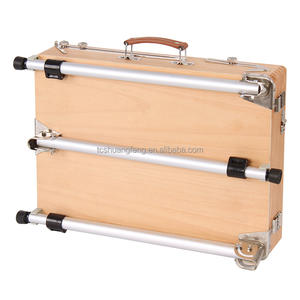 Chevalet pliable portable avec boîte en bois intégrée, table <span class=keywords><strong>de</strong></span> peinture pour artistes, trépied, boîte <span class=keywords><strong>de</strong></span> peinture à l'huile, valise, fournitures artistiques - Product Image 4