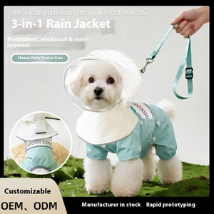 Poncho Impermeabile Ecologico in Poliestere Tutto Incluso per Cani, Cappotto Antipioggia per Animali Domestici di Piccola Taglia, Classico Moderno, Tinta Unita, per Passeggiate Invernali all'Aperto - Product Image 6