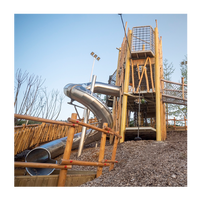 Usine chinoise, aire de jeux extérieure personnalisée pour enfants, toboggan en spirale en plastique, vinyle, métal, grand toboggan, thème d'aventure, conception gratuite, commercial