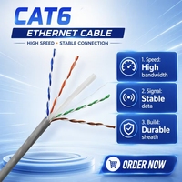 Meilleur prix Câble réseau LAN Cat6 23AWG 0,56 mm en cuivre pur, marque OEM, FTP STP 4 paires, rouleau de 305 m (1000 pi)