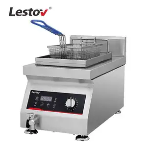 Lestov Commercial Countertop Potato Chip Fryer For Frying Chicken Donut Stainless Steel