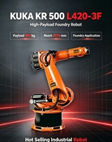Robot industriel KUKA KR500 L420-3 F à 6 axes, charge utile de 500 kg, portée de 3076 mm pour la manutention et la palettisation