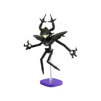 Funbuild Sculpture Humanoïde Rétro Sombre MOC-267804 avec Support Transparent et Base Violet Foncé – Ensemble de Blocs de Construction