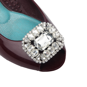 Tacones Altos de Novia y <span class=keywords><strong>Zapatos</strong></span> de Fiesta, Clips Decorativos <span class=keywords><strong>para</strong></span> <span class=keywords><strong>Zapatos</strong></span> con Cristales Metálicos Cuadrados, Accesorios de Lujo con Adornos de Joyería - Product Image 2