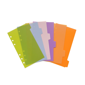 Customized A6 <strong>Index</strong> <strong>Card</strong> Pp Binder Separator Plastic Multicolor Label Separator 6 Ring Binder <strong>Index</strong> Page Label <strong>Card</strong> - Product Image 2