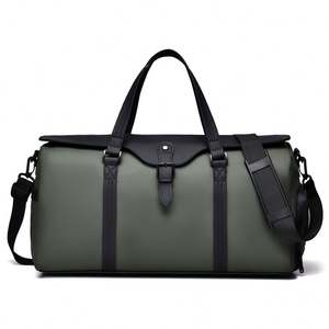 Sac de sport de grande capacité, style décontracté simple, sac de voyage en PU avec fermeture à glissière pour les voyages - Product Image 6