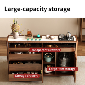 Personnalisé en Chine Table console de luxe intelligente au design moderne Armoire de rangement de cuisine <span class=keywords><strong>Buffet</strong></span> à présentoir en bois massif - Product Image 3