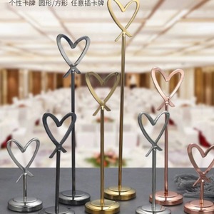 Heart Shape Stainless Steel Place <b>Card</b> Holder 30cm Standing <b>Table</b> Number Holder For Wedding Banquet Restaurant Decor - Product Image 1