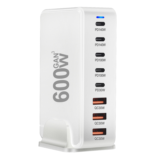 Best Value GaN PD3.1 Charger for Laptop for Phone 600W 8 Ports 140W 100W 65W Multi-Function Smart Charging Station 2025 Model