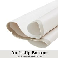 Tapis de bureau personnalisé en cuir PU festonné, grand format 31,5" x 15,7", design esthétique mignon pour la maison/le travail/la décoration