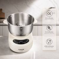 Batteur sur socle électrique haute puissance 7L avec bol en acier inoxydable, 2 vitesses, contrôle électronique Turbo pour la fabrication de pain et la cuisson domestique