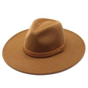 Wholesale Unisex New Trend Ladies Jazz Panama Hat 9.5cm Wide Brim Wool Fedora Hats With Belt Bond - Product Image 6