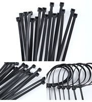 Attaches-câbles autobloquants en nylon noir pour câbles, attaches rapides à boucle, diverses tailles