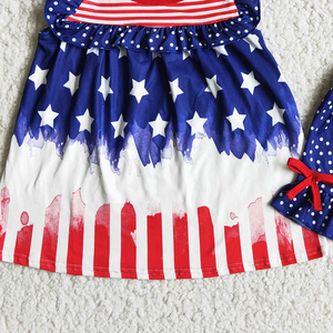 Tenues d'été 2 pièces assorties pour bébés garçons et filles, ensembles de boutique pour enfants, vente en gros, tenues du 4 juillet, vêtements pour enfants de haute qualité - Product Image 4