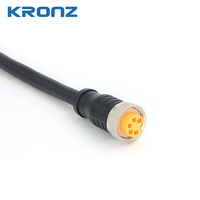 KRONZ 7/8 "Connecteurs d'alimentation non blindés en PVC personnalisés Connecteurs circulaires droits moulés femelles à 3/4/5 broches