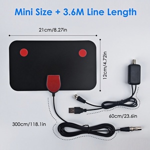 <span class=keywords><strong>Antenne</strong></span> numérique terrestre HDTV murale intérieure DVB-T 4K, plage de fréquences VHF174~230/UHF470~862, réception jusqu'à 50 milles, câble coaxial de 3 m - Product Image 5