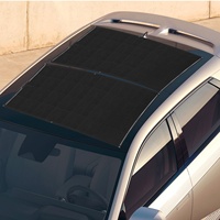 Prix d'usine 16.5V 200W Panneau solaire flexible tout noir pour les activités de plein air