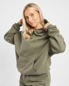 Sudadera con Capucha Extra Grande para Mujer, 100% Algodón, Forro Polar, Ligera, Resistente al Viento, de Secado Rápido, Estilo Urbano, con Logotipo Personalizado en la Parte Delantera - Product Image 3