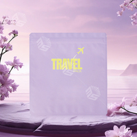 Pack de voyage cadeau de mariage Portable biodégradable Sachet personnalisation Logo feuille d'aluminium 3 joint latéral sac d'emballage avec zip-lock