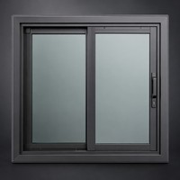 Fenêtre coulissante en aluminium avec verre à motif de sécurité renforcé anti-balles pour projets résidentiels de villas de luxe