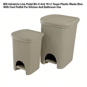 Bote de Basura con Pedal BIS Intreccio Line, 6 y 18 Litros, Contenedores de Basura de PP con Diseño de Pedal para Cocina y Baño - Product Image 2