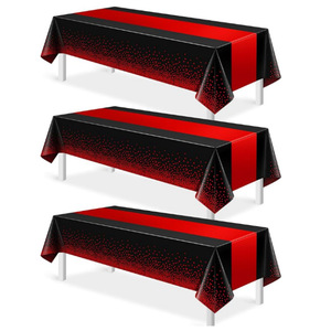 Nappe en plastique <span class=keywords><strong>jetable</strong></span> - Résistante à l'huile, rectangulaire, imprimée pour la décoration <span class=keywords><strong>de</strong></span> mariage, <span class=keywords><strong>de</strong></span> fête et <span class=keywords><strong>de</strong></span> banquet, personnalisable - Product Image 3