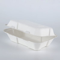 8*8 POUCES Boîte à rabat en pulpe de canne à sucre Prix abordable Conteneurs alimentaires à emporter Matériau de bagasse durable pour les déjeuners