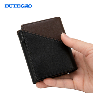 Người đàn ông công suất cao của RFID an toàn chính hãng da bò Ví da với tự động pop-up thẻ tín dụng <span class=keywords><strong>clip</strong></span> và an ninh hộp thẻ - Product Image 4