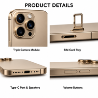 Sistem Stok Grosir Versi Original Tanpa Kunci I16Pro 5G Smartphone 128GB 256GB Kamera 48MP Buka Kunci Wajah Layar Besar HDdisplay