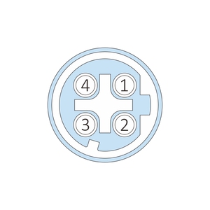 Conector de conexión de tornillo M12 <span class=keywords><strong>d</strong></span>-code de 4 pines, conector macho de campo Bobinado (tipo de montaje), salida de cable de 4,0-7,0mm, blindado de 360 grados - Product Image 6