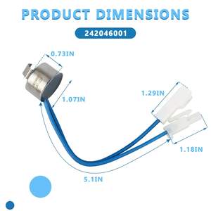 242046001, 1564839 Termostato de descongelación del refrigerador, para <span class=keywords><strong>Electrolux</strong></span>, piezas de repuesto Frigidaire 240386402, AP4508400 - Product Image 2
