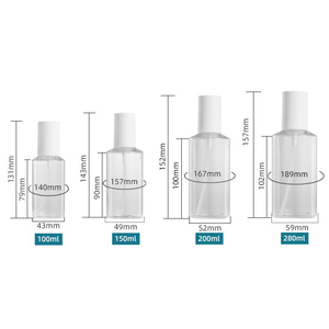 High-end 100 150 200 280ml PET Amber Green for Skin Care Serum & Shampoo Lotion Spray Bottle with Matte Black White Cap - Product Image 2