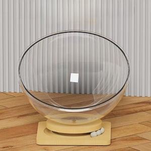 Cápsula espacial de acrílico transparente Casa de gato Nido de madera Cama Juguete 3 Bola pequeña Verano Muebles interactivos para mascotas Venta al por mayor Nuevo gato - Product Image 2