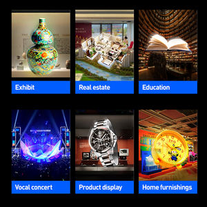 COEUX 100cm 4 lames 1600 LED <span class=keywords><strong>projecteur</strong></span> <span class=keywords><strong>holographique</strong></span> grande taille 3D ventilateur LED pour intérieur extérieur pour <span class=keywords><strong>Halloween</strong></span> boutique hologramme Machine - Product Image 6