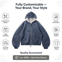 Sweat-shirt à capuche court pour homme, style streetwear américain, color block, avec double fermeture éclair, pour l'automne, personnalisable par broderie, fabrication OEM