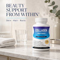 Capsules de collagène multi-peptides types I, II, III, V, X, 1800 mg, 90 unités, complément alimentaire pour le soutien des articulations, des os, de la peau, des cheveux et des ongles