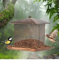 Mangeoire à oiseaux en tube métallique Oniya, mangeoire à graines d'arachide, mangeoire pour oiseaux sauvages, station d'alimentation pour oiseaux suspendue en extérieur, jardin, cour arrière